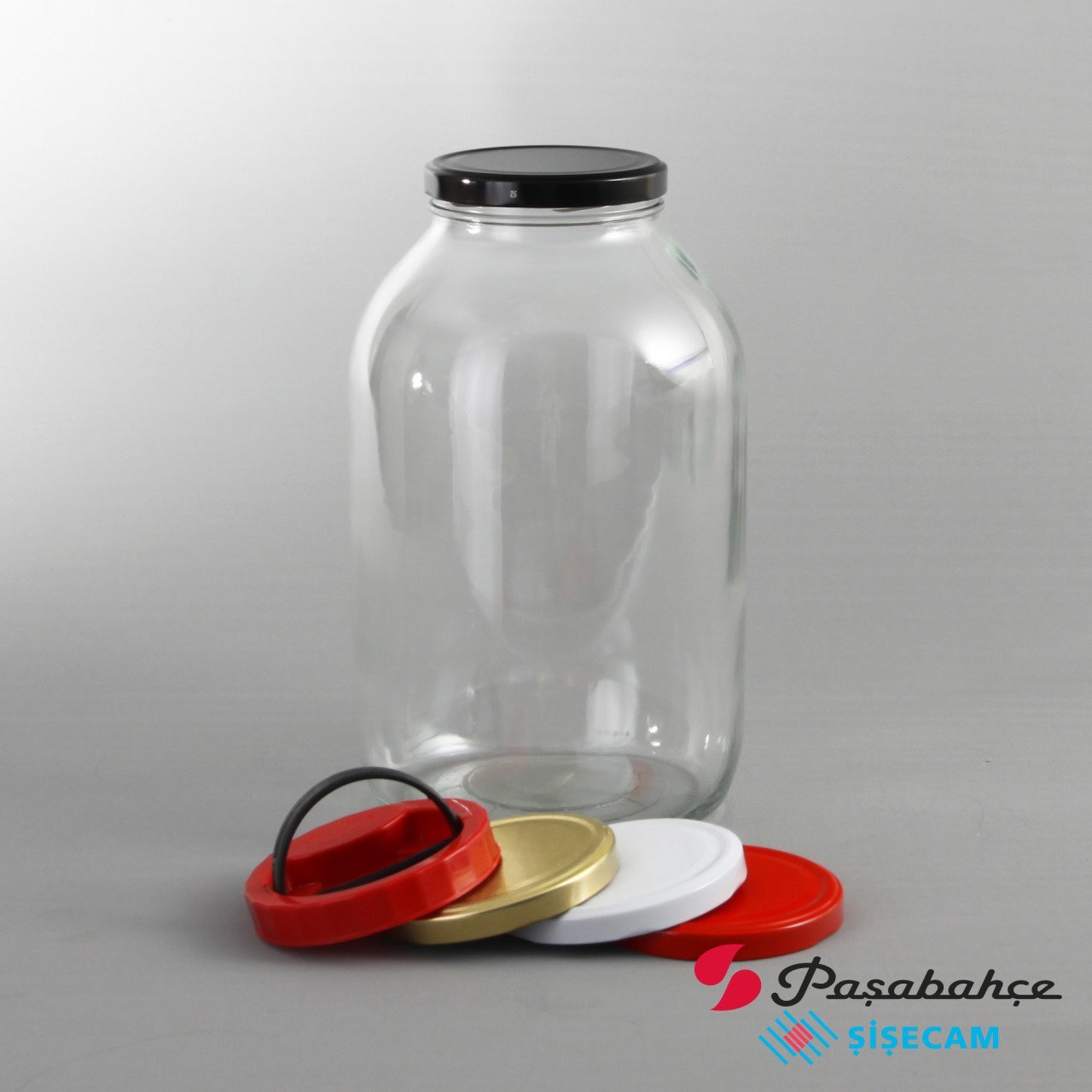 5 Litre Kapaklı Cam Kavanoz ( 7 Adet Kavanoz ve 7 Kapak)
