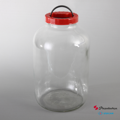 8 Litre 6 Adet Kapaklı Cam Kavanoz