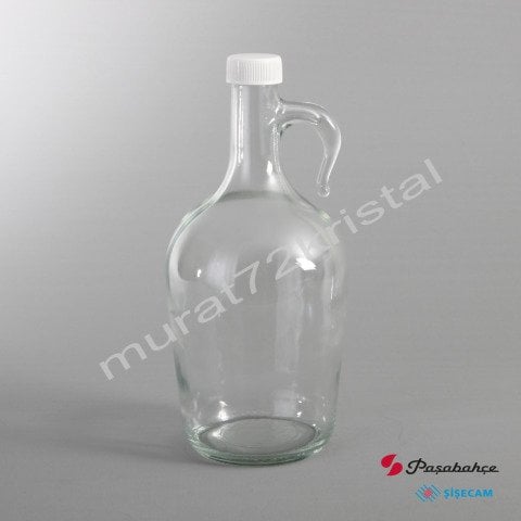 1500Cc 14 Adet Kapaklı Kulplu Cam Şişe/Galon