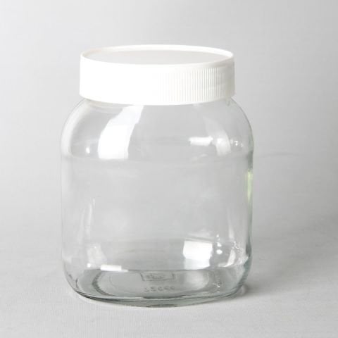 720cc Beyaz Nutella Kavanoz Kapaklı Kavanoz  48 Adet