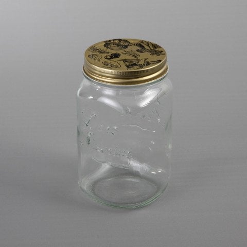 1000cc 16 Adet Kapaklı Dört Mevsim Cam Kavanoz