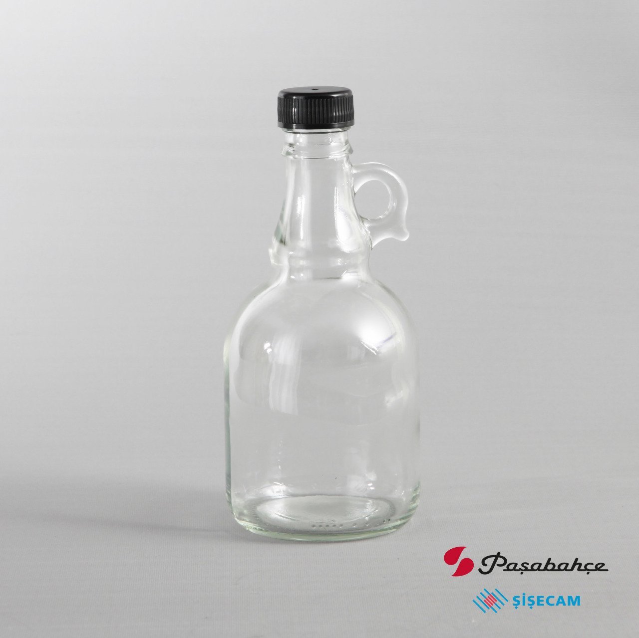 500cc 30 Adet Kapaklı Kulplu Cam Şişe/Galon Şişe