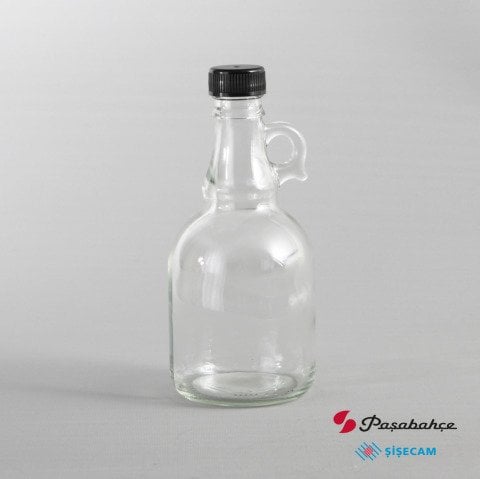 500cc 30 Adet Kapaklı Kulplu Cam Şişe/Galon Şişe