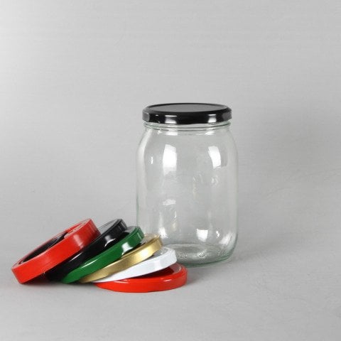 1500cc 15 Adet Kapaklı Cam Kavanoz 10mm Çaplı