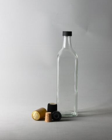 1000cc 30 Adet Köşeli Cam Yağ Şişesi