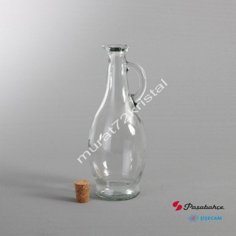 750cc 24 Adet Mantarlı Kulplu Cam Yağ Şişesi