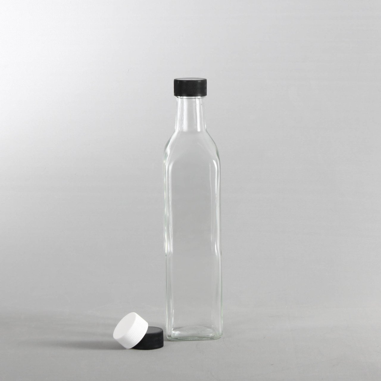 500cc 70 Adet Vidalı Kapaklı Köşeli Cam Yağ Şişesi