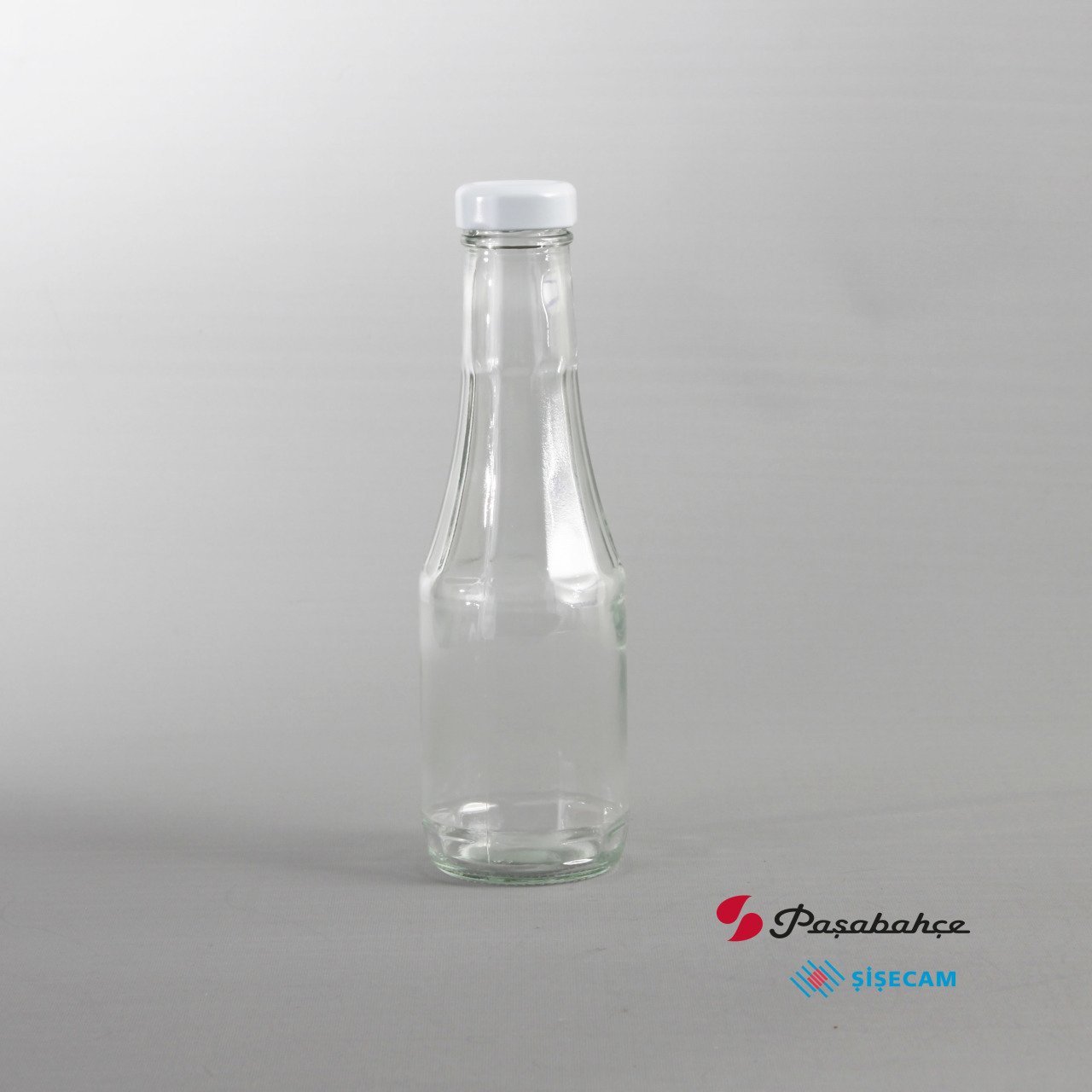 330cc 54 Adet Kapaklı Cam Ketçap Şişesi