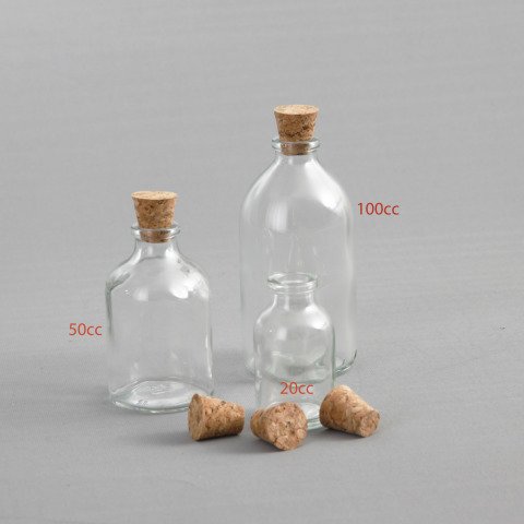 100cc 104 Adet Mantarlı Cam Şişe