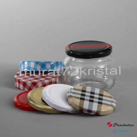 400cc 72 Adet Kapaklı Cam Kavanoz