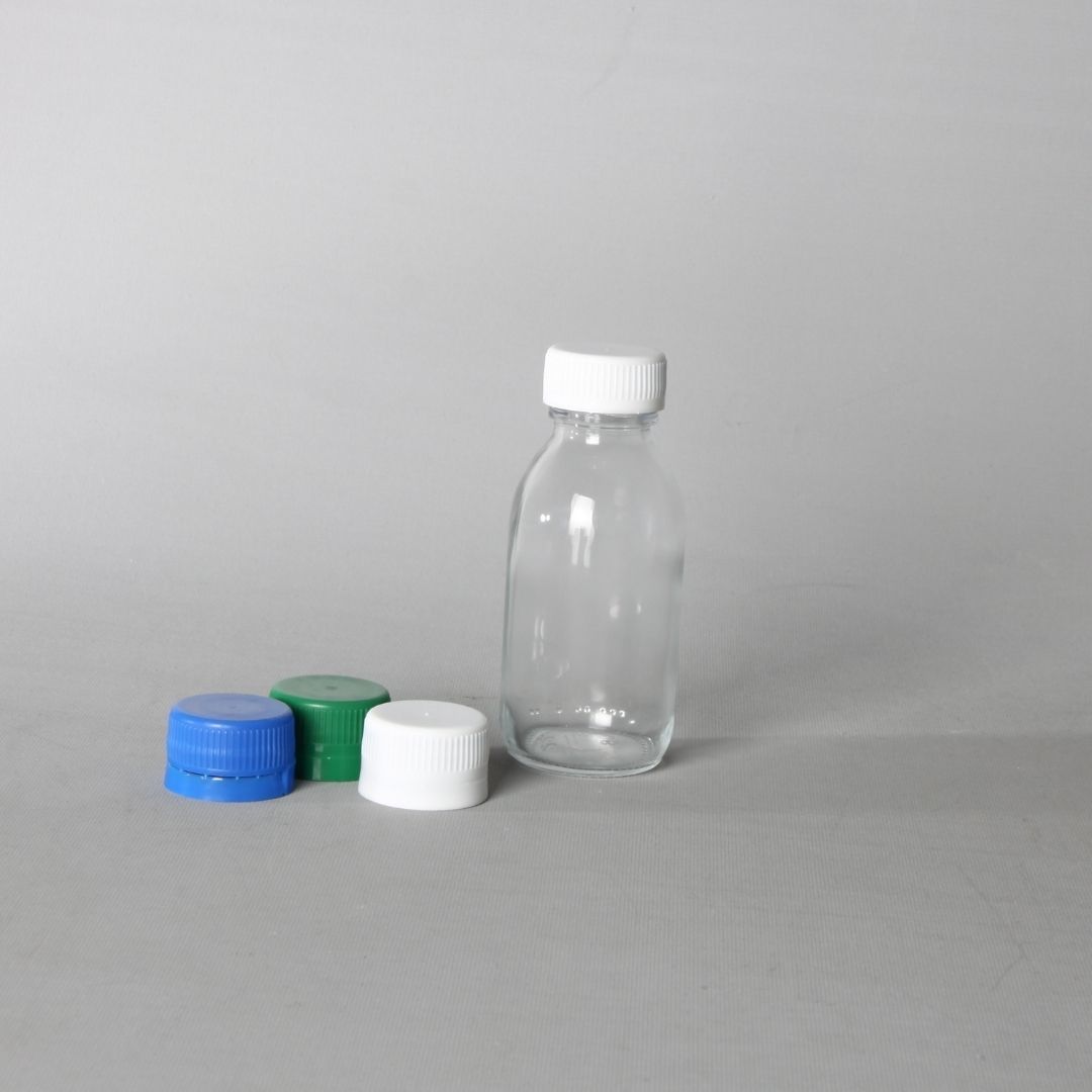 90cc Plastik Emniyet Kilitli Şeffaf İlaç Şişesi 32 Adet