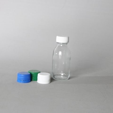 90cc Plastik Emniyet Kilitli Şeffaf İlaç Şişesi 32 Adet