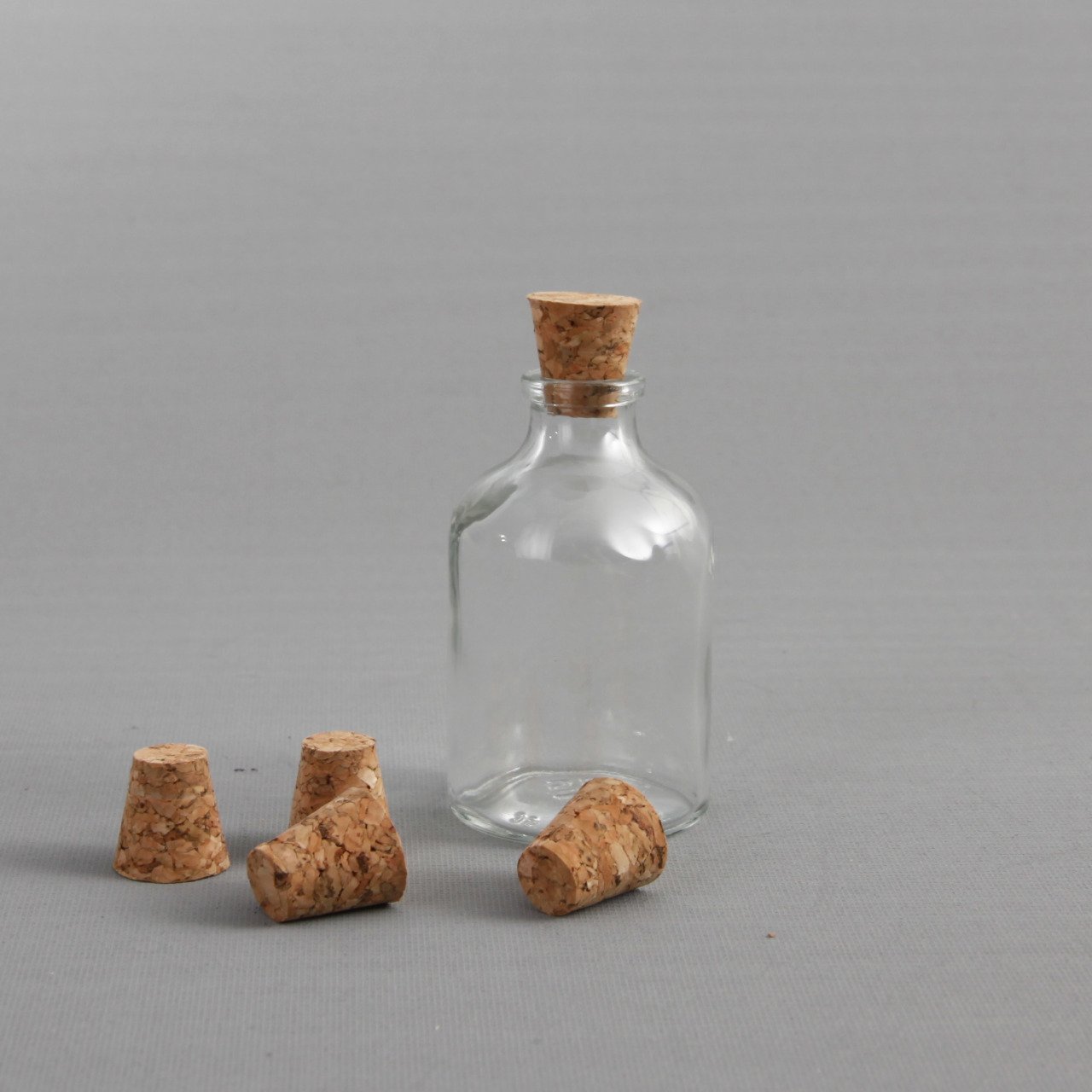 50cc 130 Adet Mantarlı Cam Şişe