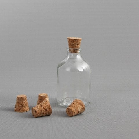 50cc 130 Adet Mantarlı Cam Şişe