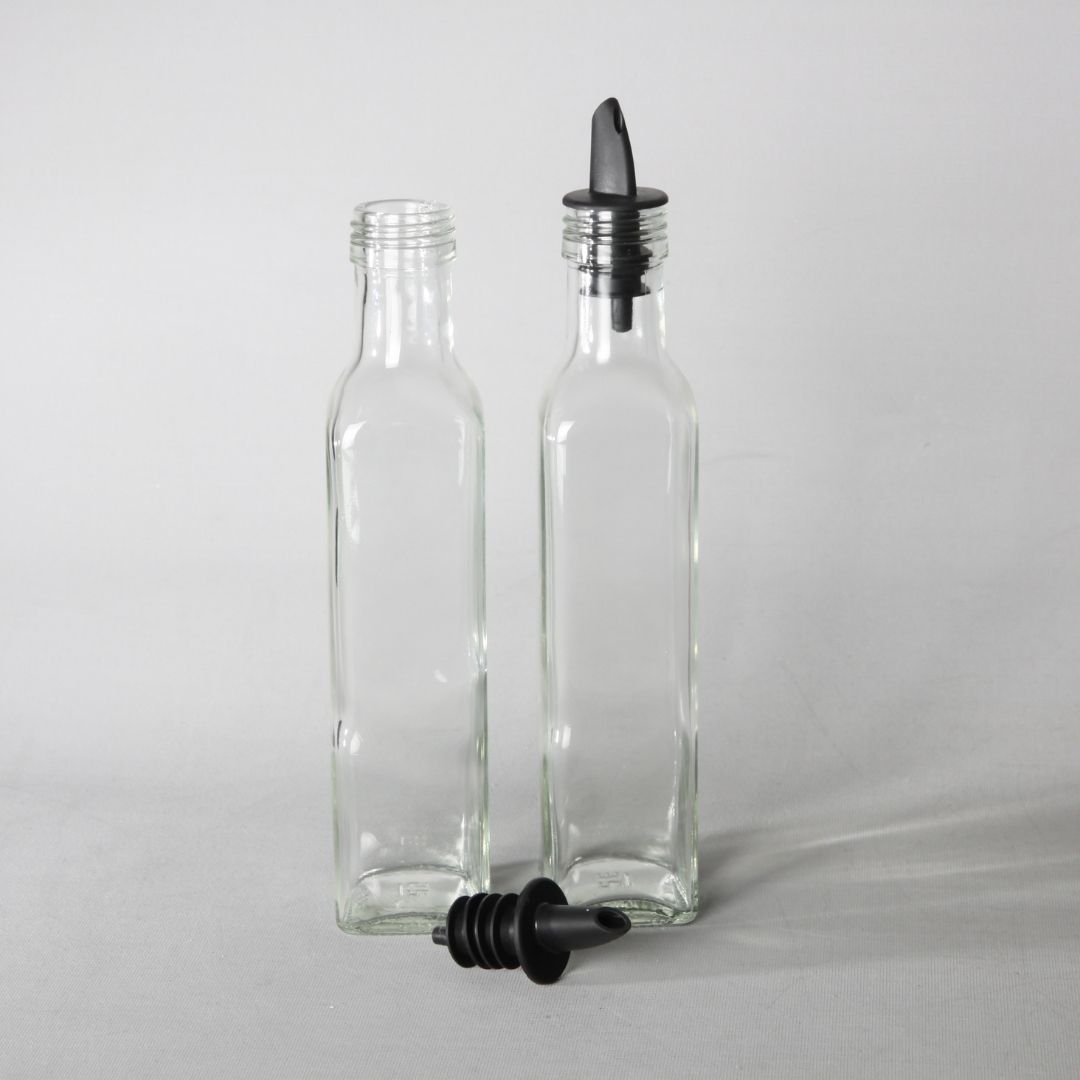 Yağlık Sirkelil Ağızlı Cam Şişe 250cc 12 Adet