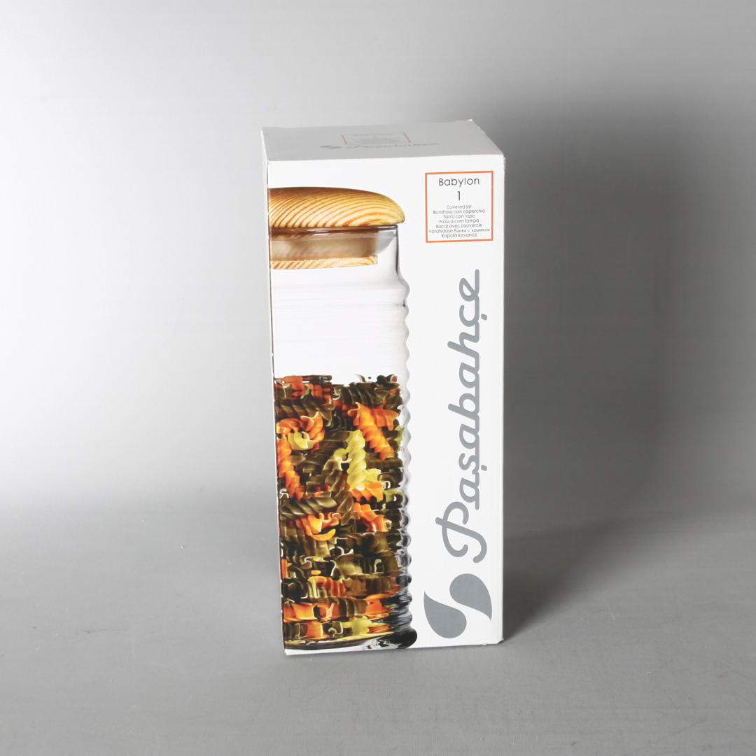 Babylon  Ahşap Kapaklı Cam Paşabahçe Kavanoz  6 adet