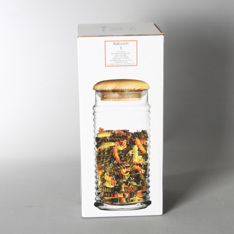 Babylon  Ahşap Kapaklı Cam Paşabahçe Kavanoz  6 adet