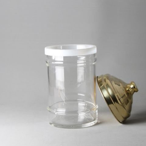 Pirinç Kapaklı Cam Lokumluk