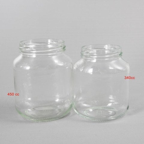 450cc 64 Adet Kapaklı Oval Cam Kavanoz