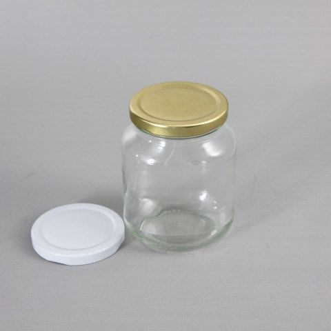 450cc 64 Adet Kapaklı Oval Cam Kavanoz