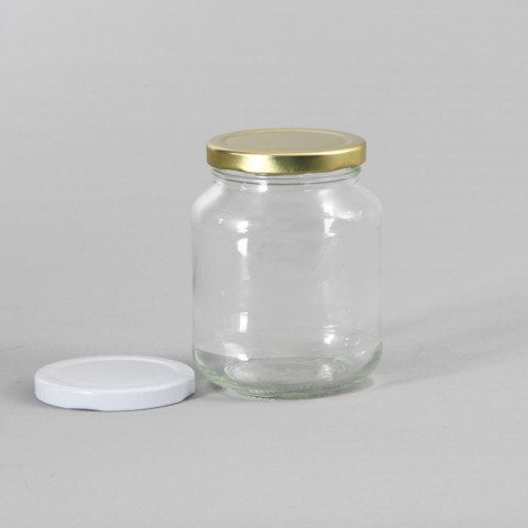 450cc 64 Adet Kapaklı Oval Cam Kavanoz