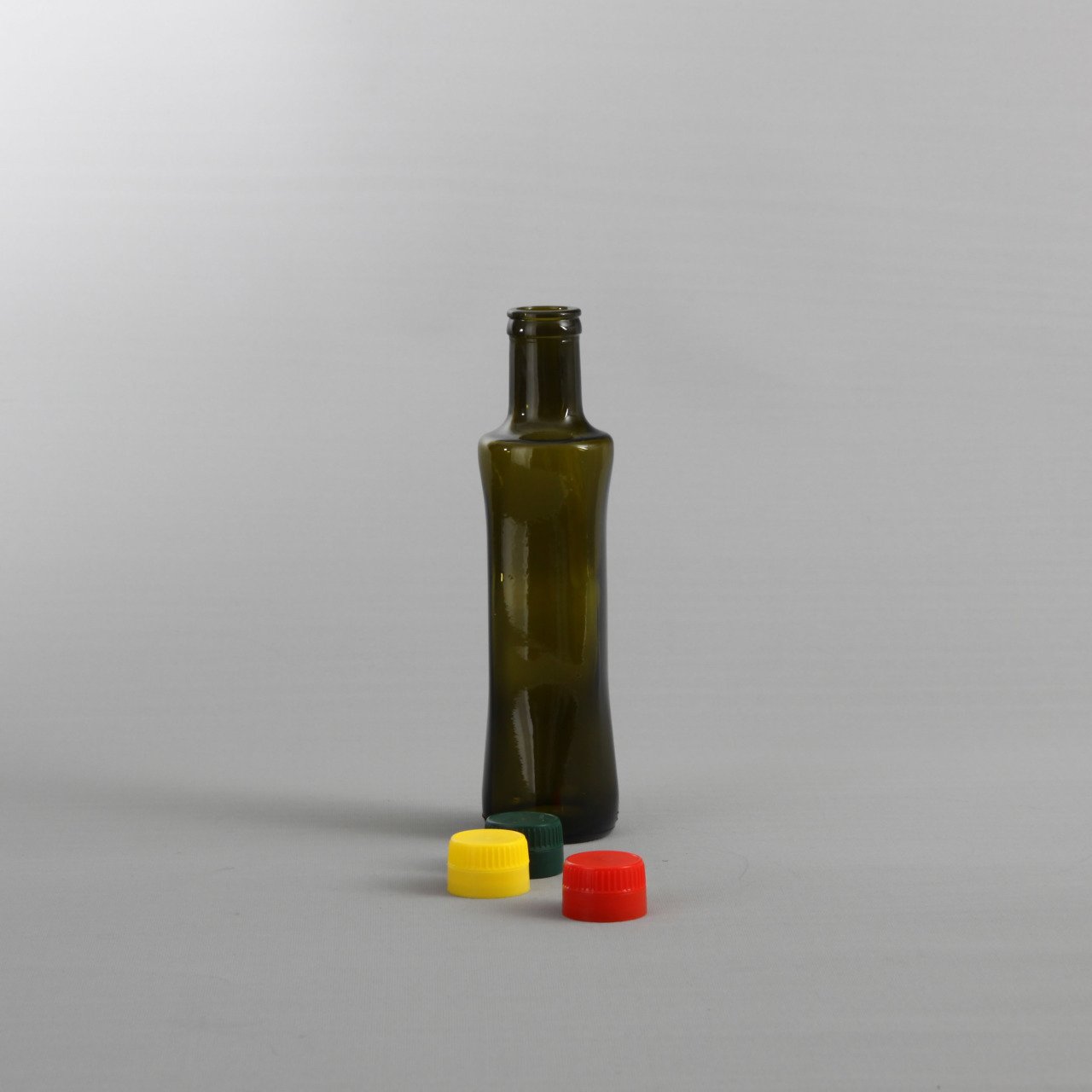 250cc Geolive 77 Adet Kapaklı Renkli Cam Yağ Şişesi