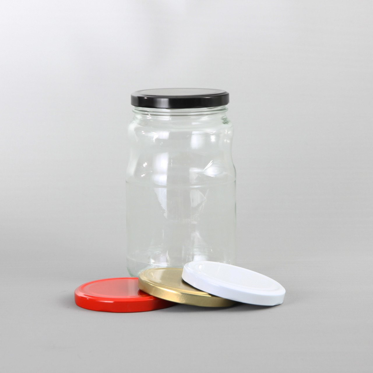 1700cc 15 Adet Kapaklı Cam Kavanoz