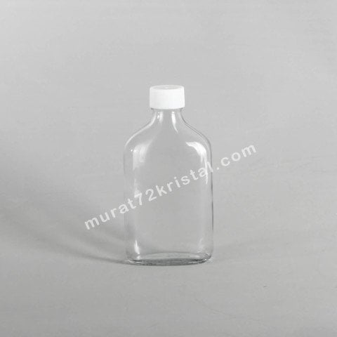 Şişe 200cc 154 Adet Yassı Şişe , Plastik ve Alümüyum Kapak ile