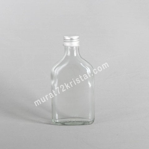 Şişe 200cc 154 Adet Yassı Şişe , Plastik ve Alümüyum Kapak ile