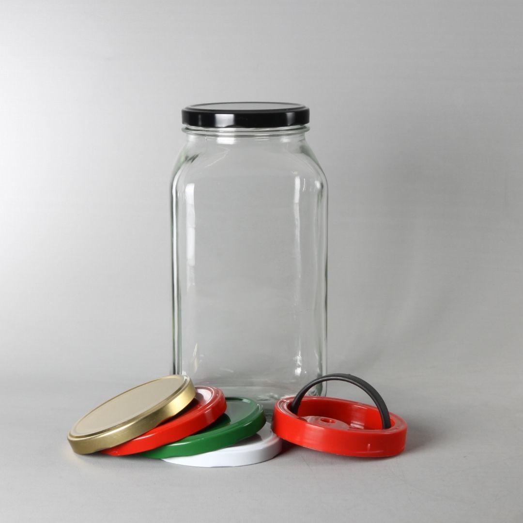 3 Litre Köşeli Kavanoz 12 Adet