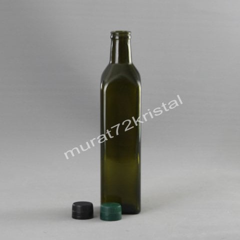 Marasca Köşeli koyu renk şişe 500cc 24 Adet