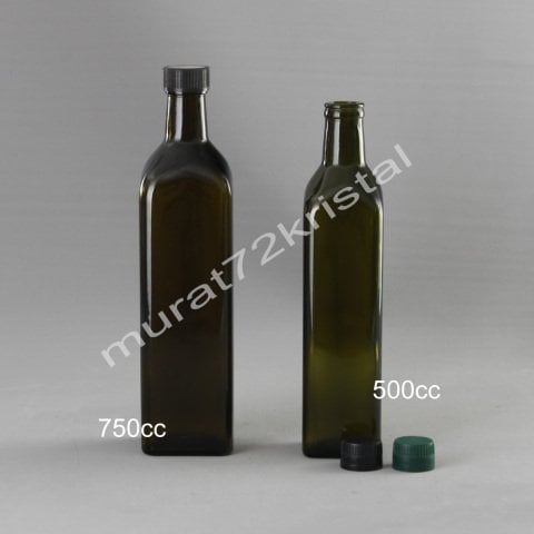 Marasca 750cc 48 Adet Çevirme Kapaklı Koyu Renk Cam Şişe