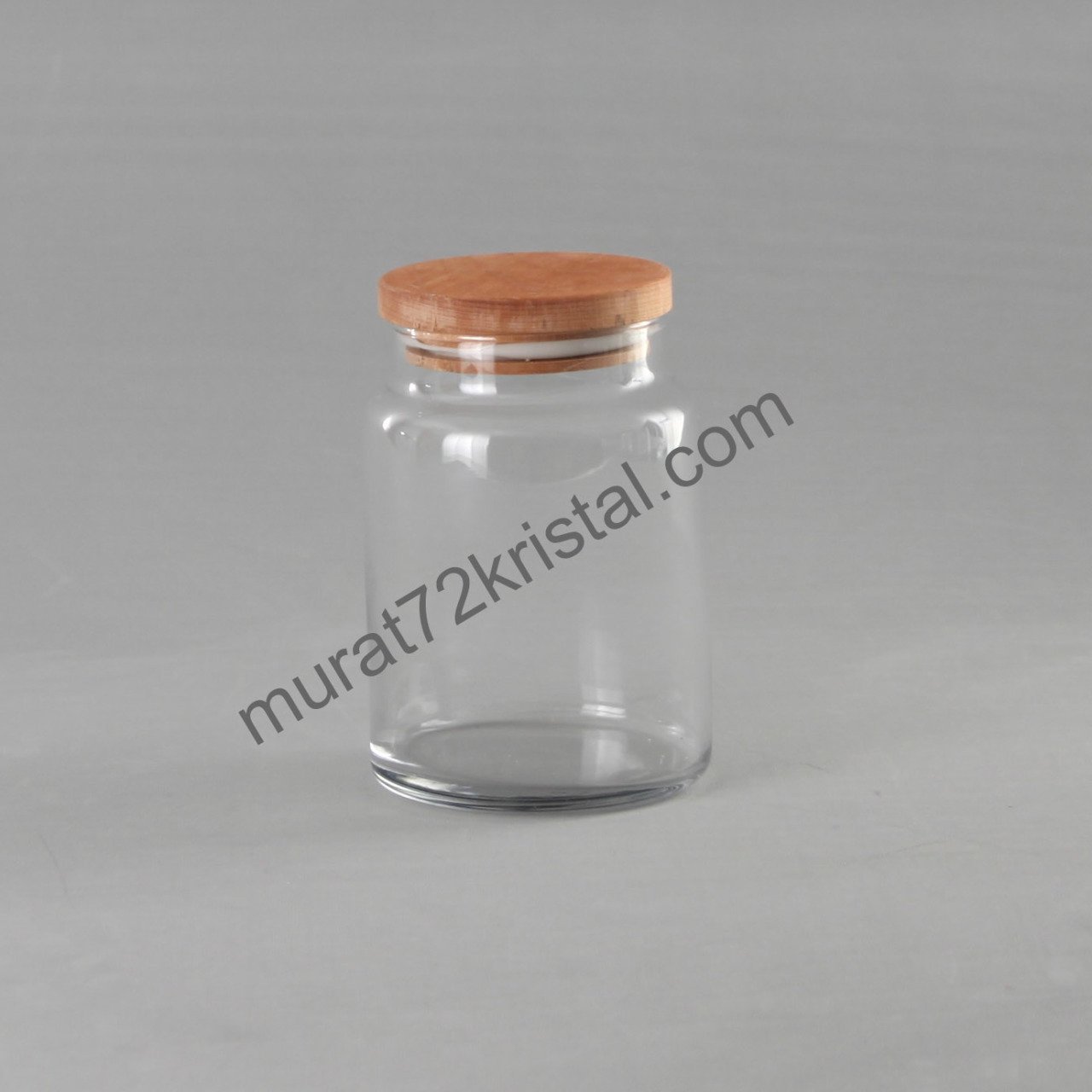 Ahşap Kapaklı Kavanoz-Büyük Boy-12 Adet