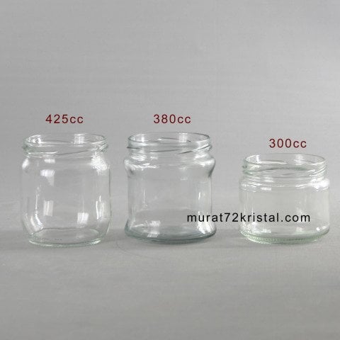 380cc Boğumlu Kavanoz  kapaklı-90 Adet