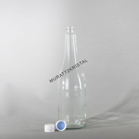 1 Litre 30 Adet Cam Şişe Plastik Kapaklı Emniyet Kilitli