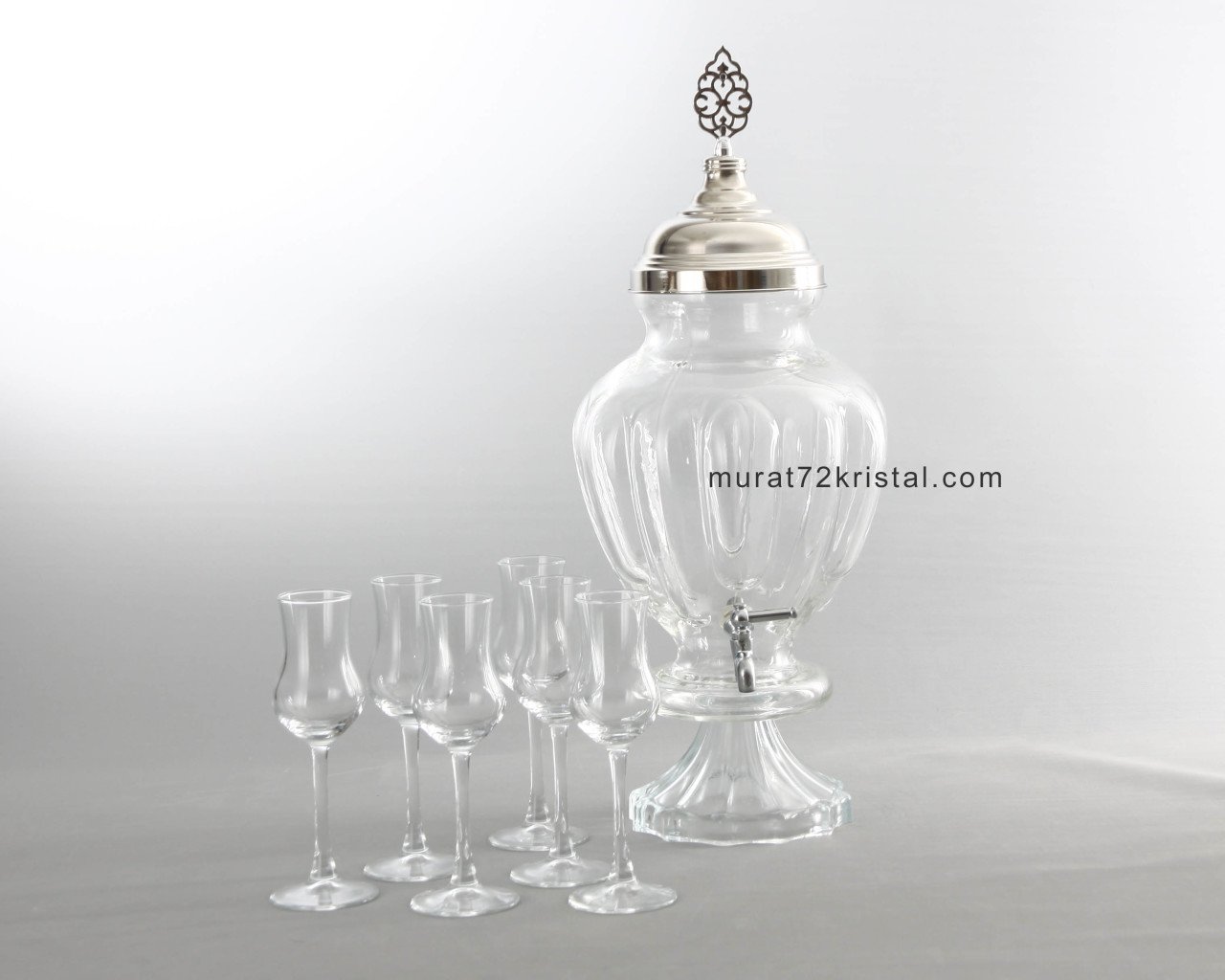Şerbetlik ve 6 Adet Grappa Kadeh