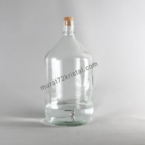 15 Litre Musluklu Cam Damacana Sadece Mağazada