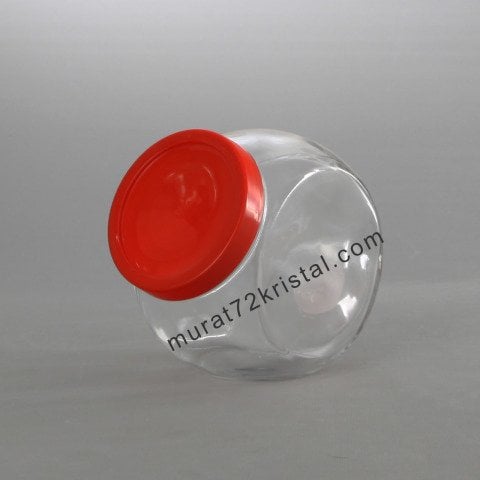 Bella -Yatık Plastik Kapaklı  2Litre Kavanoz-6 Adet-80002