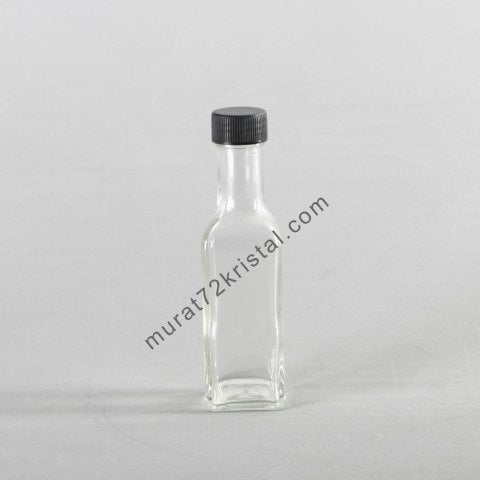 100cc 80 Adet Köşeli Cam Şişe