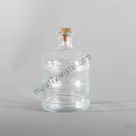 Cam Damacana_1 litre_3 Adet_Doğal Mantarlı