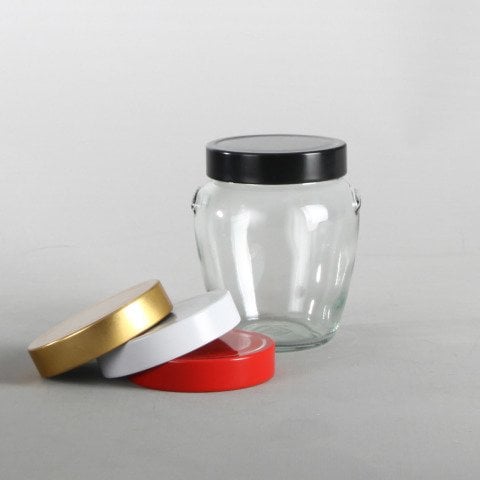 580cc Derin Etek Kapaklı 82mm Çaplı Kavanoz 48 Adet