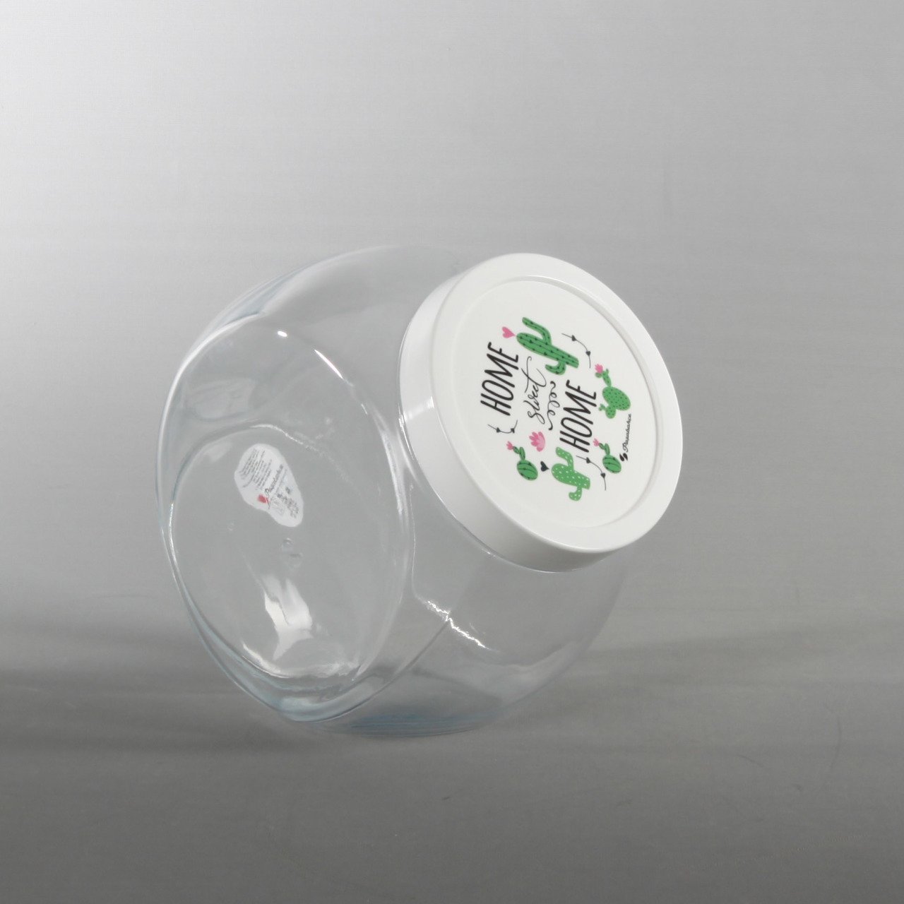 Bella -Yatık Plastik Kapaklı  2Litre Kavanoz-4 Adet-8002-2litre_Beyazkapak