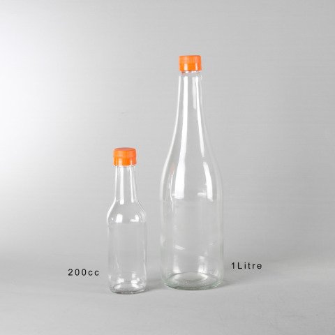 200cc Turuncu Kapaklı 80 adet CamŞişe