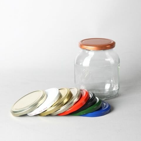 720cc Yassı Model Cam Kavanoz 48 Adet