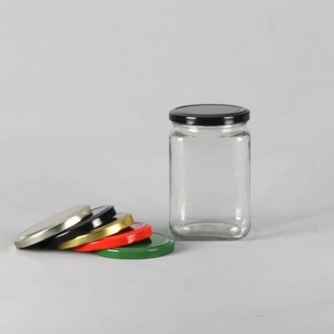 720cc 48 Adet Kapaklı Kare Kavanoz