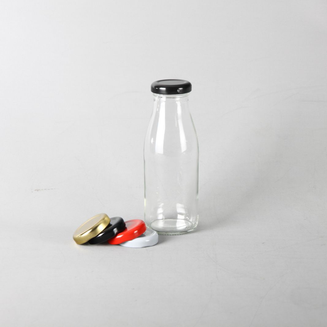 250cc Şişecam Metal Konserve Kapaklı Cam Şişe 38 mm çap 72 Adet