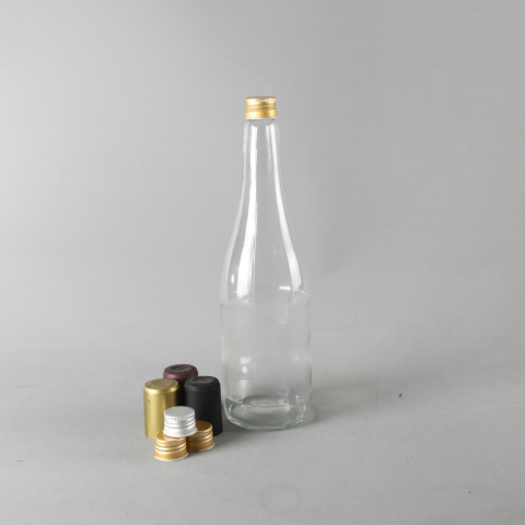 1 Litre Cam Şişe Metal Kapaklı 30 Adet