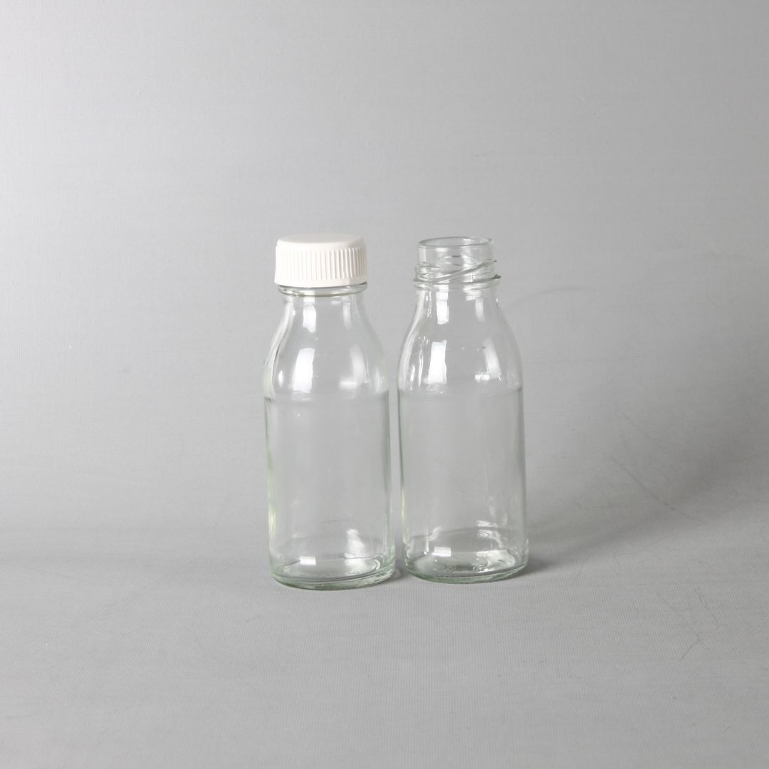 125cc 100 Adet Plastik  Kapaklı Küçük Şişe