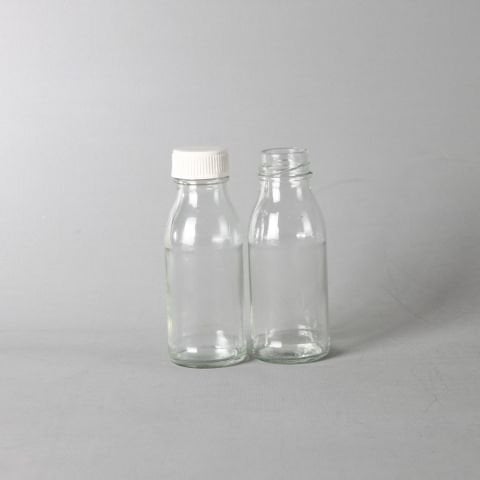 125cc 100 Adet Plastik  Kapaklı Küçük Şişe